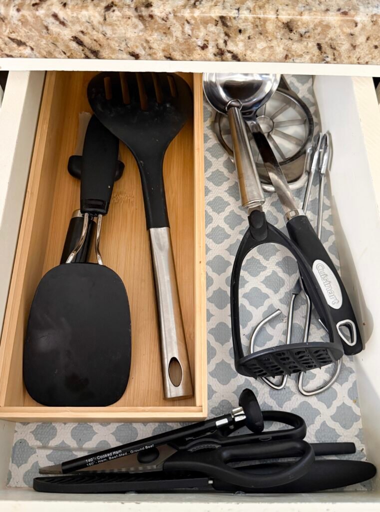 Simple decluttering 3-step method-donate, toss, keep, unsure.